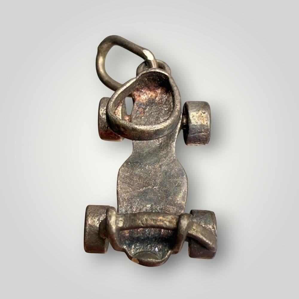 Vintage Sterling Silver Roller Skate Charm 925 Italy Roller Skating Pendant